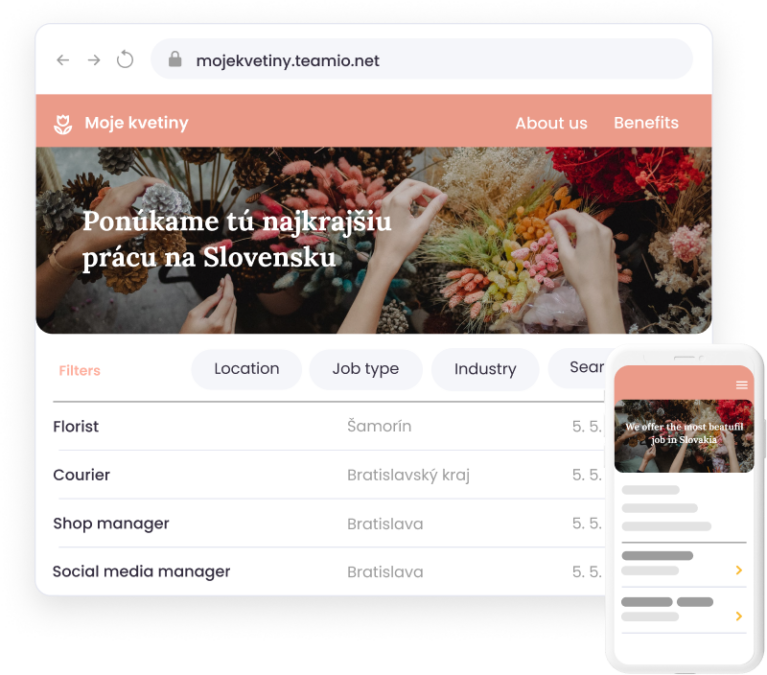 Výpis pozícií vo firemnom dizajne